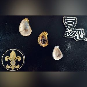 Oyster Fler De Lis Magnet Set